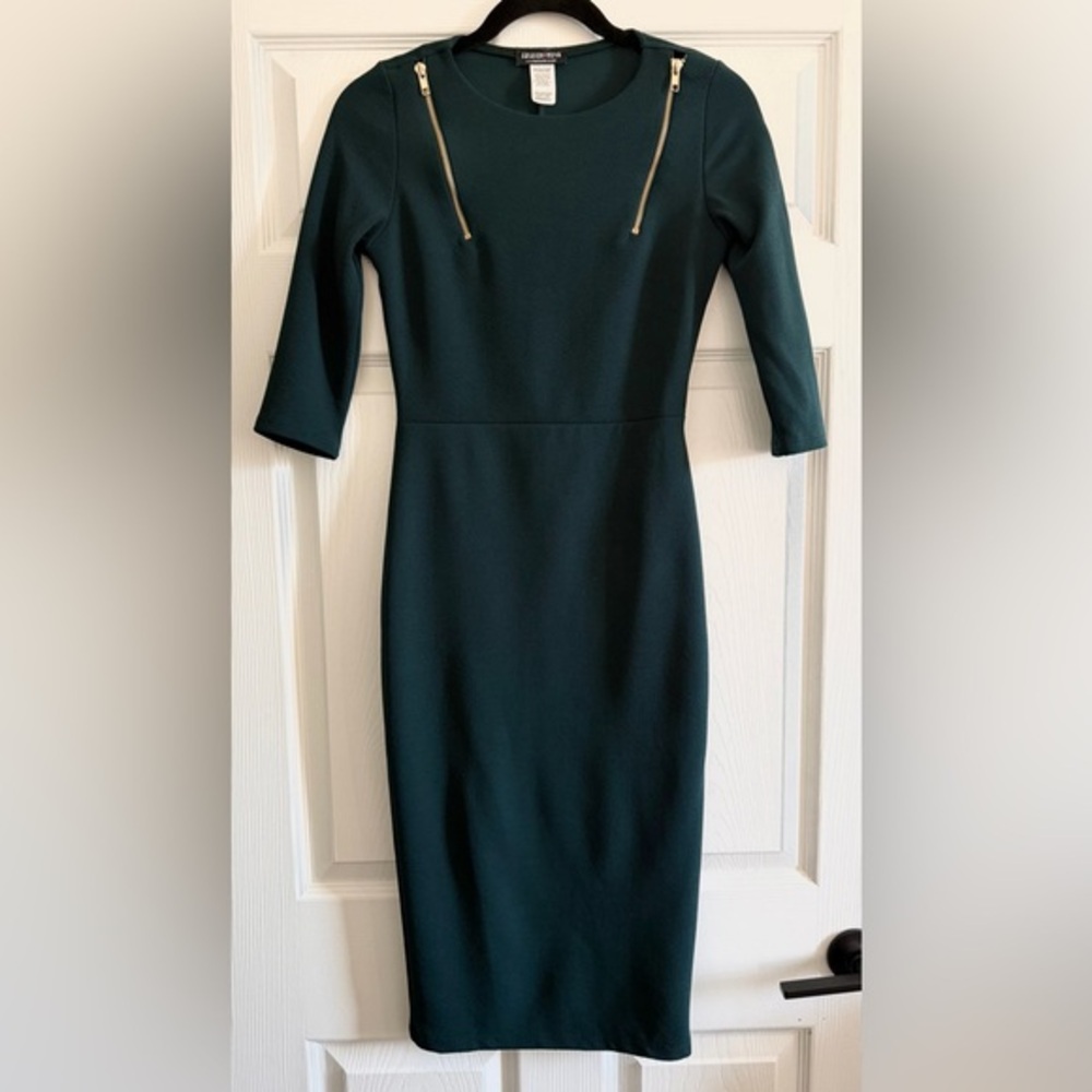 Fashion Nova Teal Long Sleeve Dress